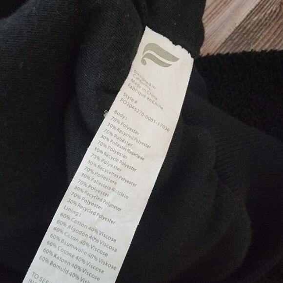 Fabletics Womens S Malia Polar Fleece Crop Top Pullover Sweatshirt BLACK - Picture 6 of 7